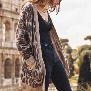 Rails Oslo Spotted Hazel Leopard Cardigan In Spot Hazel